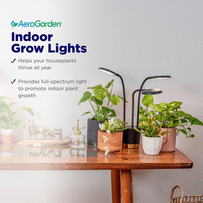 AeroGarden Trio Grow Light for Indoor Plants, Grow Live Plants Anywhere in The Home, Adjustable Light Modes, Black(Black)