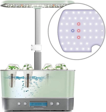 AeroGarden Harvest Elite Indoor Garden Hydroponic System with LED Grow Light and Seed Kit, Holds up to 6 Pods, Stainless Steel(Sage)