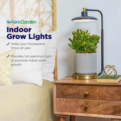 AeroGarden Tabletop Grow Light for Indoor Plants, Grow Live Plants Anywhere in The Home, Adjustable Light Modes, Black