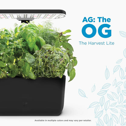 AeroGarden Harvest Indoor Garden Hydroponic System with LED Grow Light and Herb Kit, Holds up to 6 Pods, Black(Black)