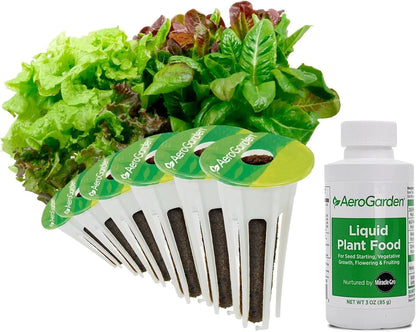 AeroGarden Heirloom Salad Greens Mix Seed Pod Kit – Salad Kit for AeroGarden Indoor Garden, 9-Pod(6-pod)