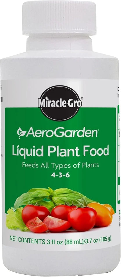 AeroGarden 3 fl. oz. Liquid Plant Food by Miracle-Gro, 5 Pack Bundle – for Use in All Soil-Free Hydroponic Indoor Gardens