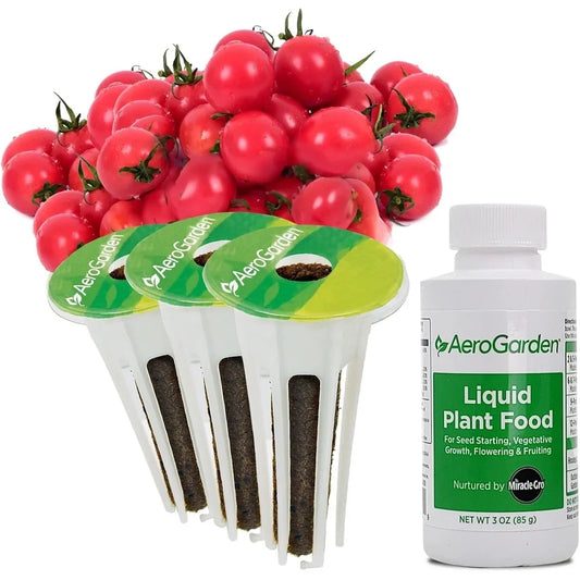 AeroGarden Mighty Mini Cherry Tomato Seed Pod Kit for AeroGarden Hydroponic Indoor Garden, 3-Pod(3-pod)
