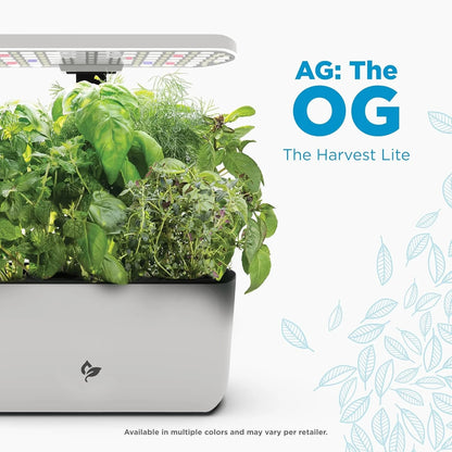 AeroGarden Harvest Indoor Garden Hydroponic System with LED Grow Light and Herb Kit, Holds up to 6 Pods, Black(Cream)