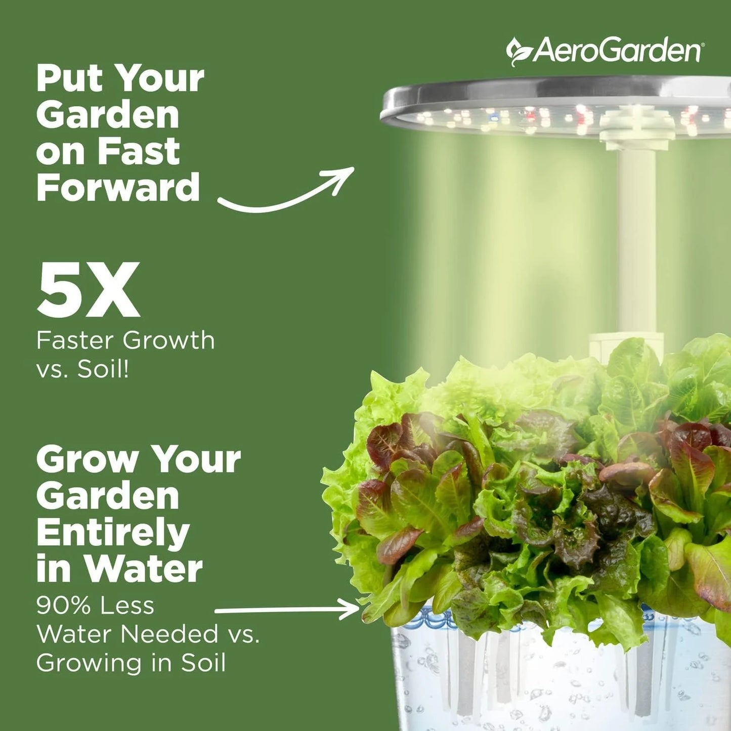 AeroGarden Harvest Elite 360 Indoor Garden Hydroponic System with LED Grow Light and Herb Kit, Holds up to 6 Pods, Platinum(White)