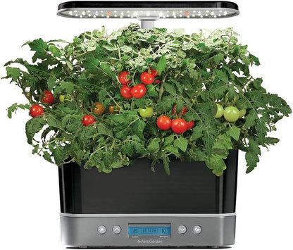 AeroGarden Harvest Elite Indoor Garden Hydroponic System with LED Grow Light and Seed Kit, Holds up to 6 Pods, Stainless Steel(Platinum)