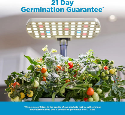 AeroGarden Harvest Lite in Mocha, Soil-Free Indoor Hydroponic Garden with LED Grow Light for Year-Round Gardening of up to 6 Herbs and Vegetables(Cream)