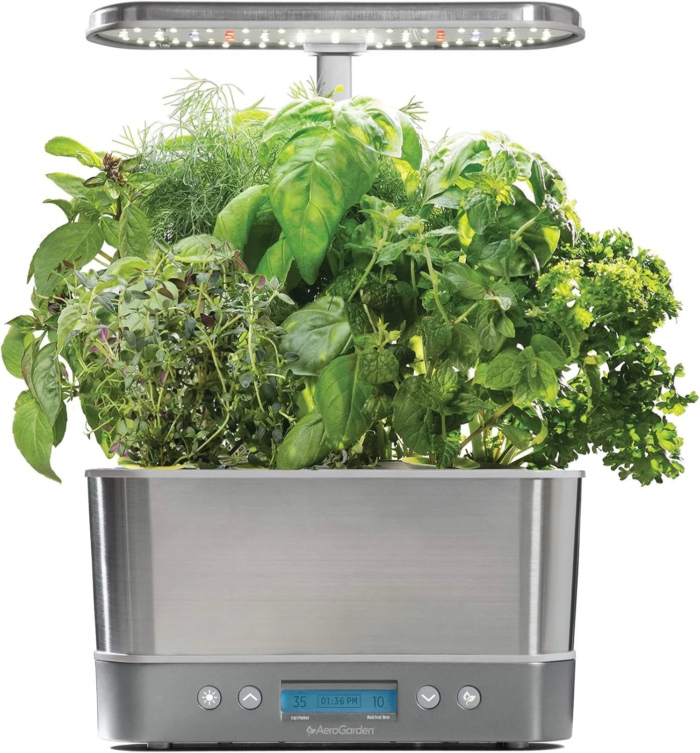 AeroGarden Harvest Elite LED Grow Light System Kit + Heirloom Salad Greens Mix Seed Pod Kit