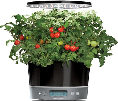 AeroGarden Harvest Elite 360 Indoor Garden Hydroponic System with LED Grow Light and Herb Kit, Holds up to 6 Pods, Platinum(Platinum)
