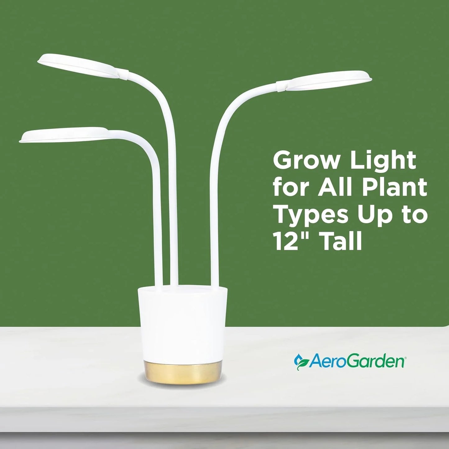 AeroGarden Trio Grow Light for Indoor Plants, Grow Live Plants Anywhere in The Home, Adjustable Light Modes, Cream(Cream)