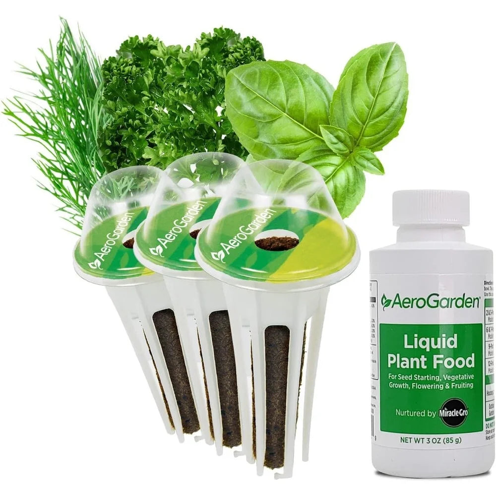 AeroGarden Gourmet Herb Seed pod Kit – Herb Seeds for AeroGarden Indoor Garden, 3-Pod(3-Pod)