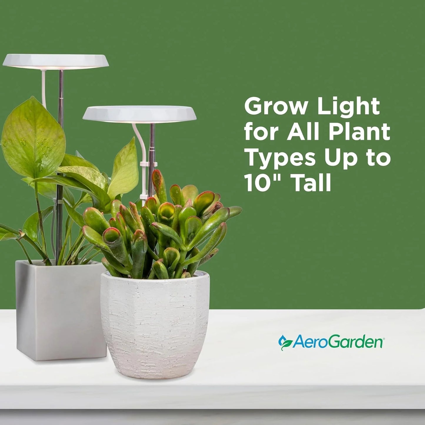 AeroGarden Stem Grow Light for Indoor Plants, Grow Live Plants Anywhere in the Home, Adjustable Light Modes, Black(Cream)