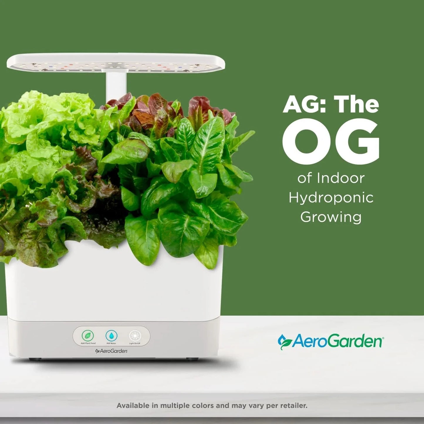 AeroGarden Harvest Lite in Mocha, Soil-Free Indoor Hydroponic Garden with LED Grow Light for Year-Round Gardening of up to 6 Herbs and Vegetables(Black)