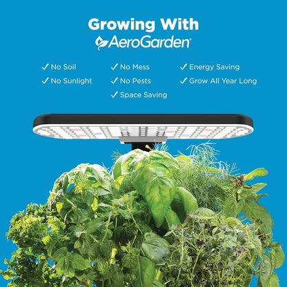 AeroGarden Harvest Lite in Mocha, Soil-Free Indoor Hydroponic Garden with LED Grow Light for Year-Round Gardening of up to 6 Herbs and Vegetables(Black)