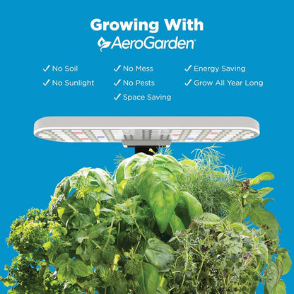 AeroGarden Harvest Lite in Mocha, Soil-Free Indoor Hydroponic Garden with LED Grow Light for Year-Round Gardening of up to 6 Herbs and Vegetables(Cream)