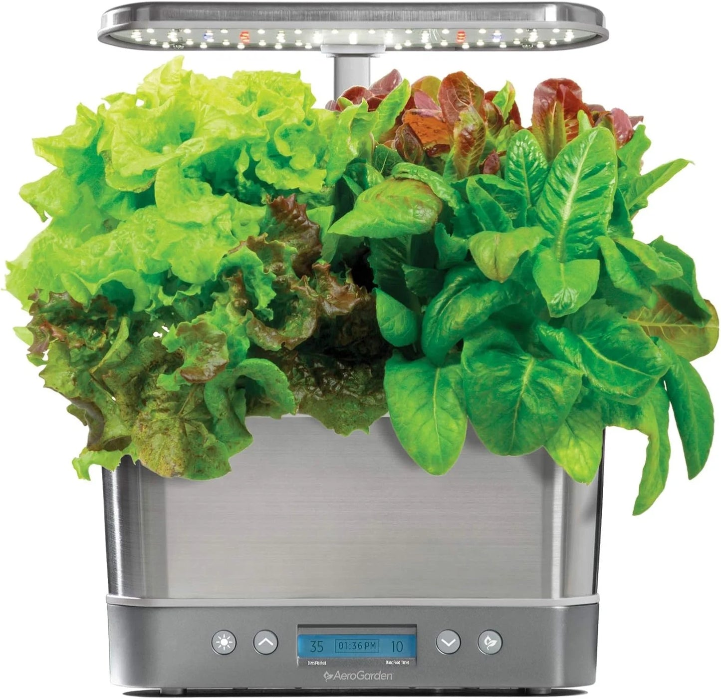 AeroGarden Harvest Elite LED Grow Light System Kit + Heirloom Salad Greens Mix Seed Pod Kit