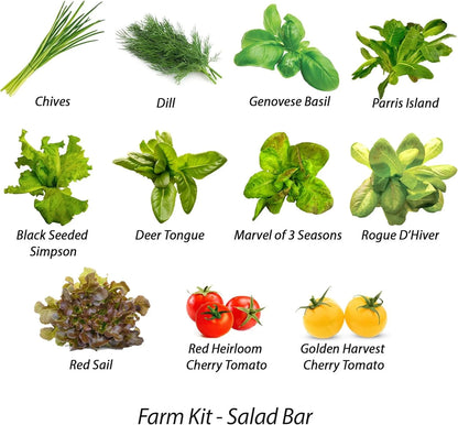AeroGarden Heirloom Salad Greens Mix Seed Pod Kit – Salad Kit for AeroGarden Indoor Garden, 9-Pod(24-pod)
