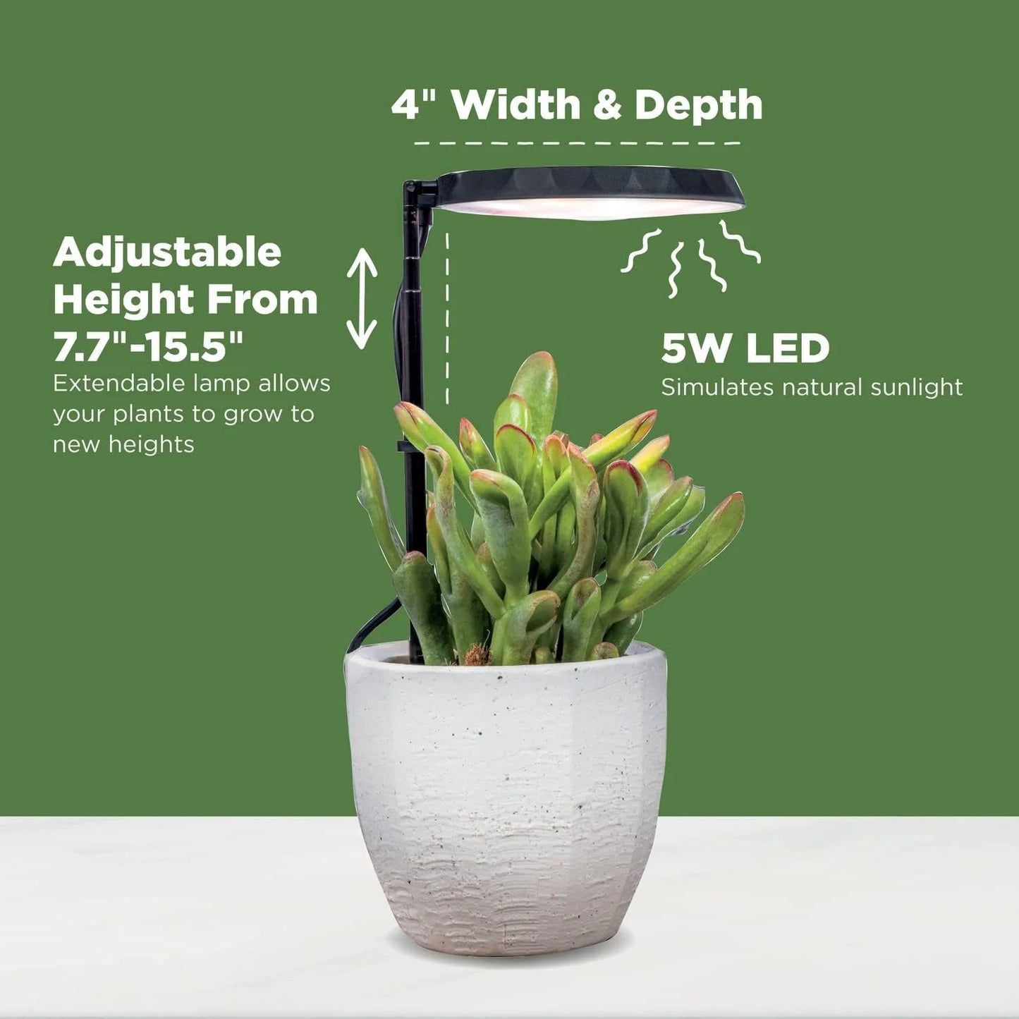AeroGarden Stem Grow Light for Indoor Plants, Grow Live Plants Anywhere in the Home, Adjustable Light Modes, Black(Black)
