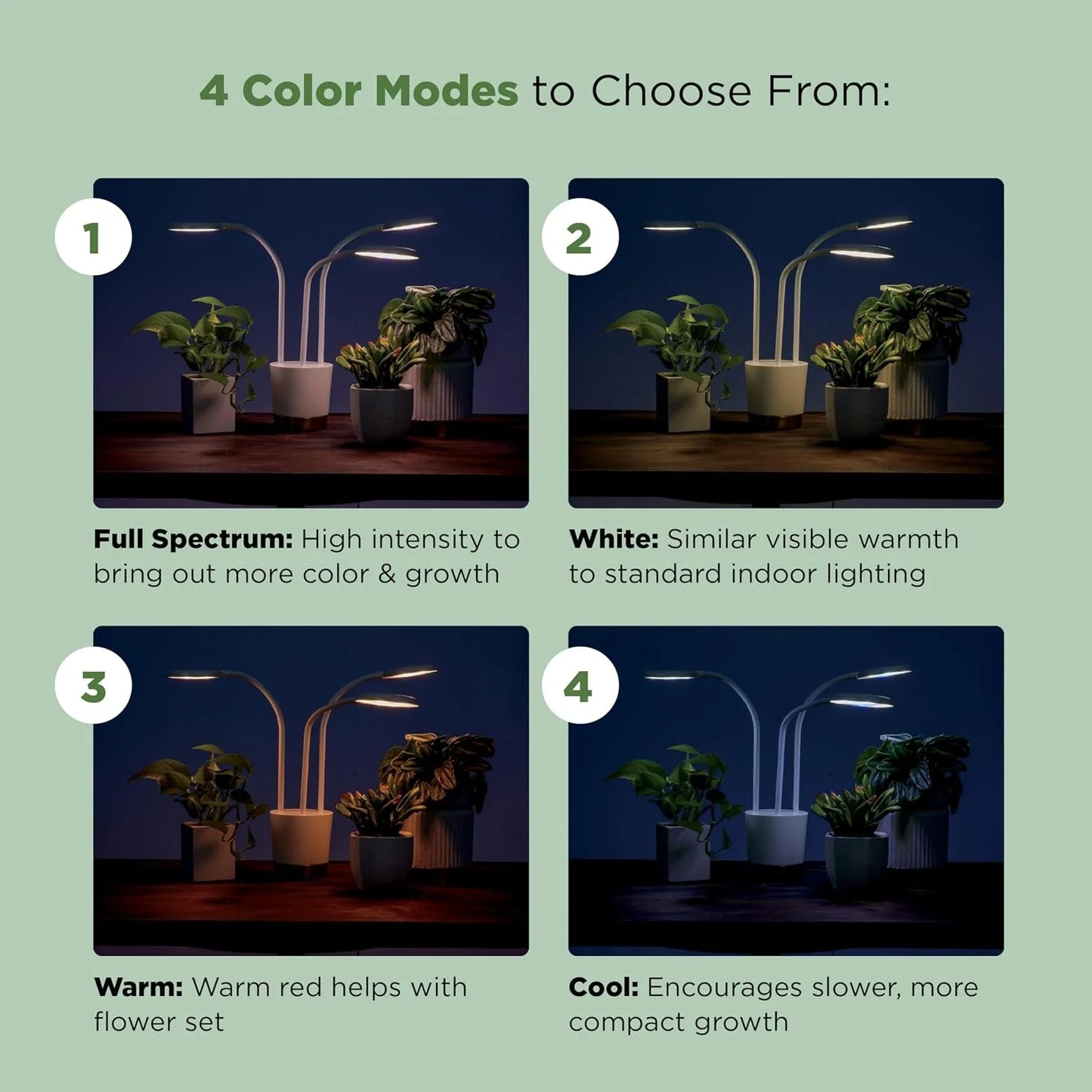 AeroGarden Trio Grow Light for Indoor Plants, Grow Live Plants Anywhere in The Home, Adjustable Light Modes, Cream(Cream)