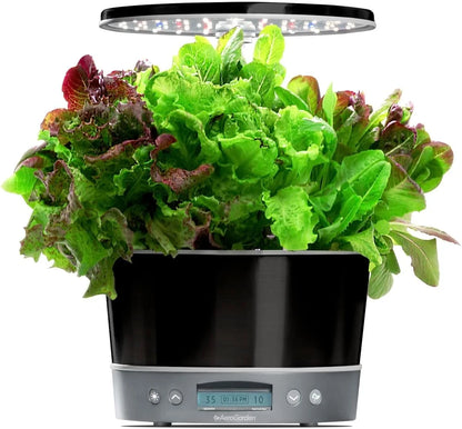 AeroGarden Harvest Elite 360 Indoor Garden Hydroponic System with LED Grow Light and Herb Kit, Holds up to 6 Pods, Platinum(Platinum)
