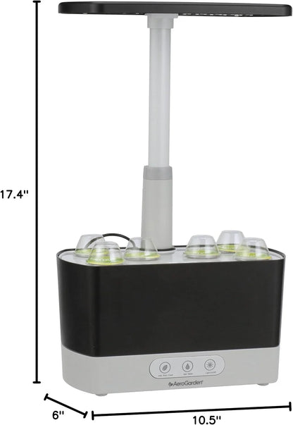 AeroGarden Harvest Lite in Mocha, Soil-Free Indoor Hydroponic Garden with LED Grow Light for Year-Round Gardening of up to 6 Herbs and Vegetables(Black)