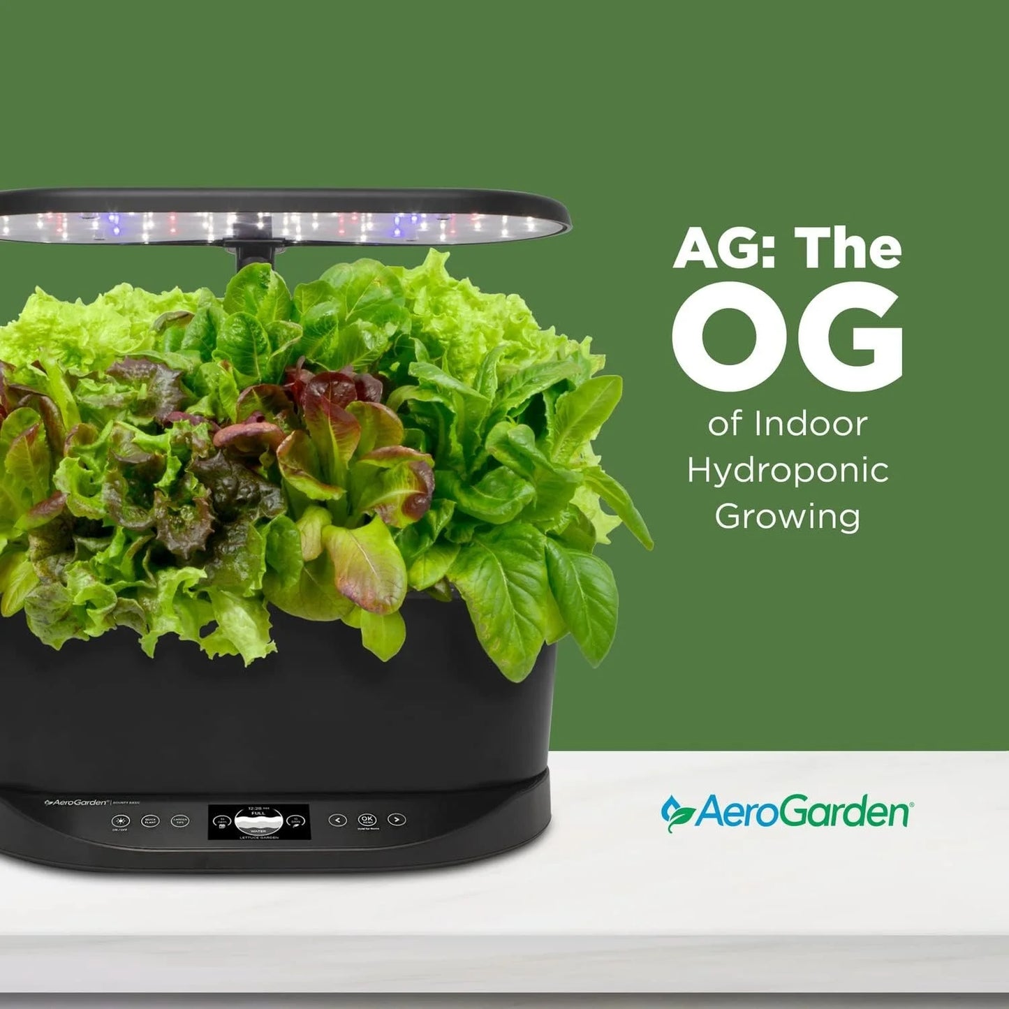 AeroGarden Bounty Basic – Indoor Garden with LED Grow Light, Black(Black)