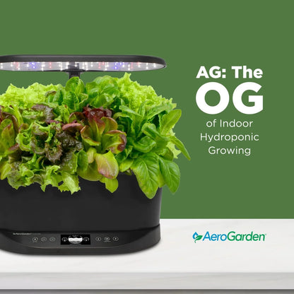 AeroGarden Bounty Basic – Indoor Garden with LED Grow Light, Black(Black)
