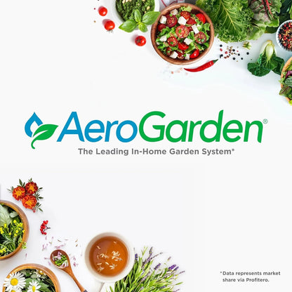 AeroGarden Harvest 2.0 Indoor Hydroponic Garden with Seed Starting System, Includes Grow Sponges and Liquid Plant Food, Start Seeds Indoors to Transplant to Containers or Outdoor Garden Beds(Black)