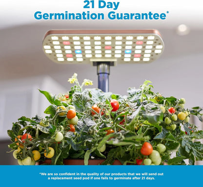 AeroGarden Harvest Lite in Mocha, Soil-Free Indoor Hydroponic Garden with LED Grow Light for Year-Round Gardening of up to 6 Herbs and Vegetables(Mocha)