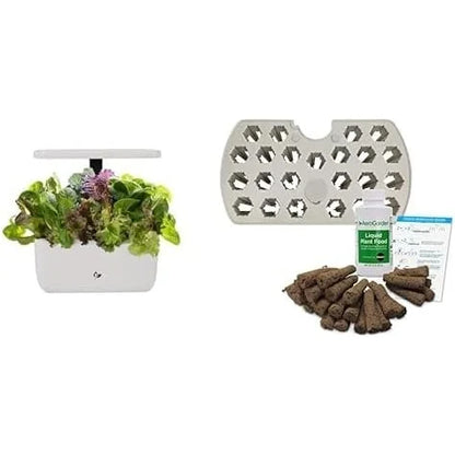 AeroGarden Harvest 2.0 Indoor Hydroponic Garden with Seed Starting System, Includes Grow Sponges and Liquid Plant Food, Start Seeds Indoors to Transplant to Containers or Outdoor Garden Beds(White)