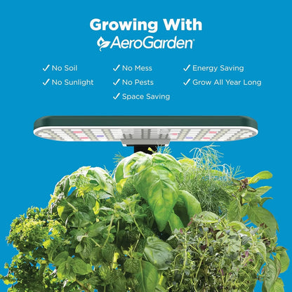 AeroGarden Harvest Lite in Mocha, Soil-Free Indoor Hydroponic Garden with LED Grow Light for Year-Round Gardening of up to 6 Herbs and Vegetables(Green)