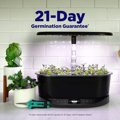 AeroGarden Bounty Basic – Indoor Garden with LED Grow Light, Black(Black)
