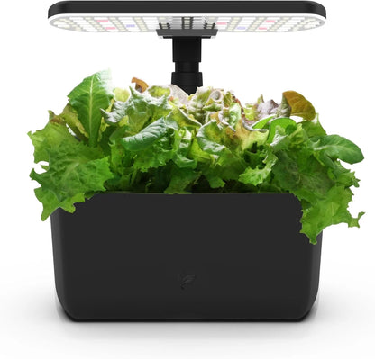 AeroGarden Harvest Lite in Mocha, Soil-Free Indoor Hydroponic Garden with LED Grow Light for Year-Round Gardening of up to 6 Herbs and Vegetables(Black)