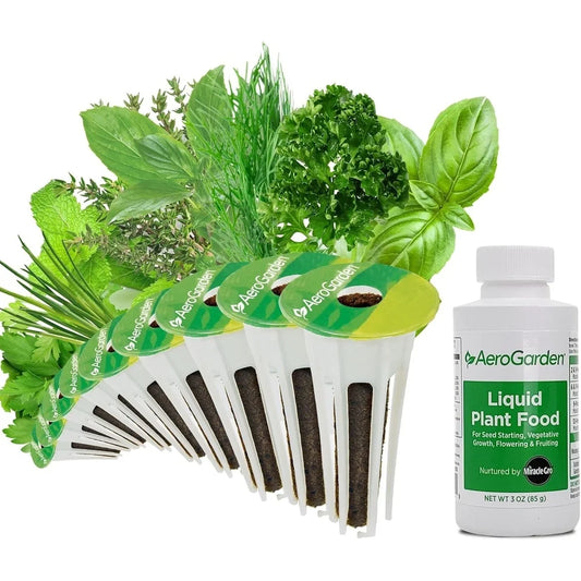 AeroGarden Gourmet Herb Seed pod Kit – Herb Seeds for AeroGarden Indoor Garden, 3-Pod(9-Pod)